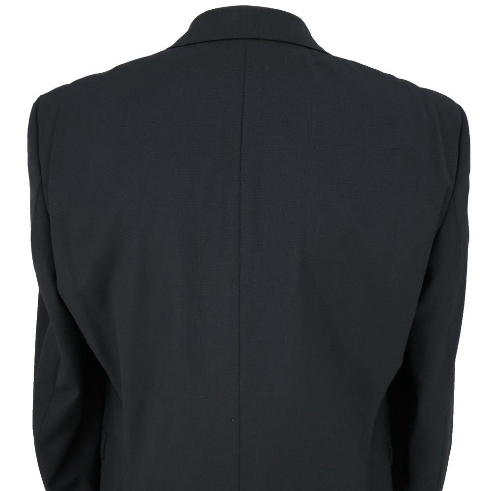 Hugo Boss Sport Coat Mens 42L Black Gray Wool Micro Plaid Jacket Preppy Career - Picture 10 of 16